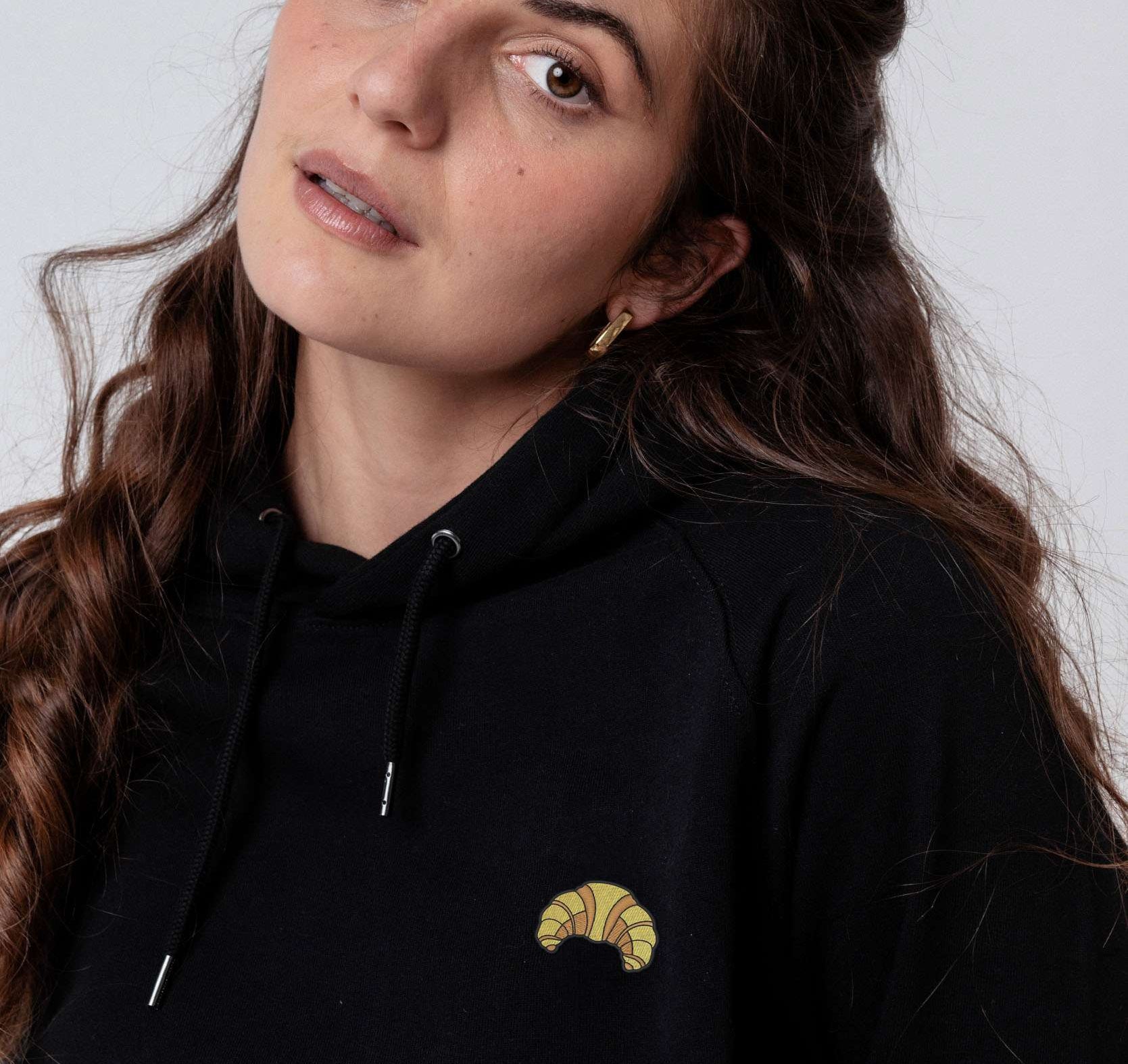 Crossaint | Bestickter Bio Baumwoll Unisex Hoodie