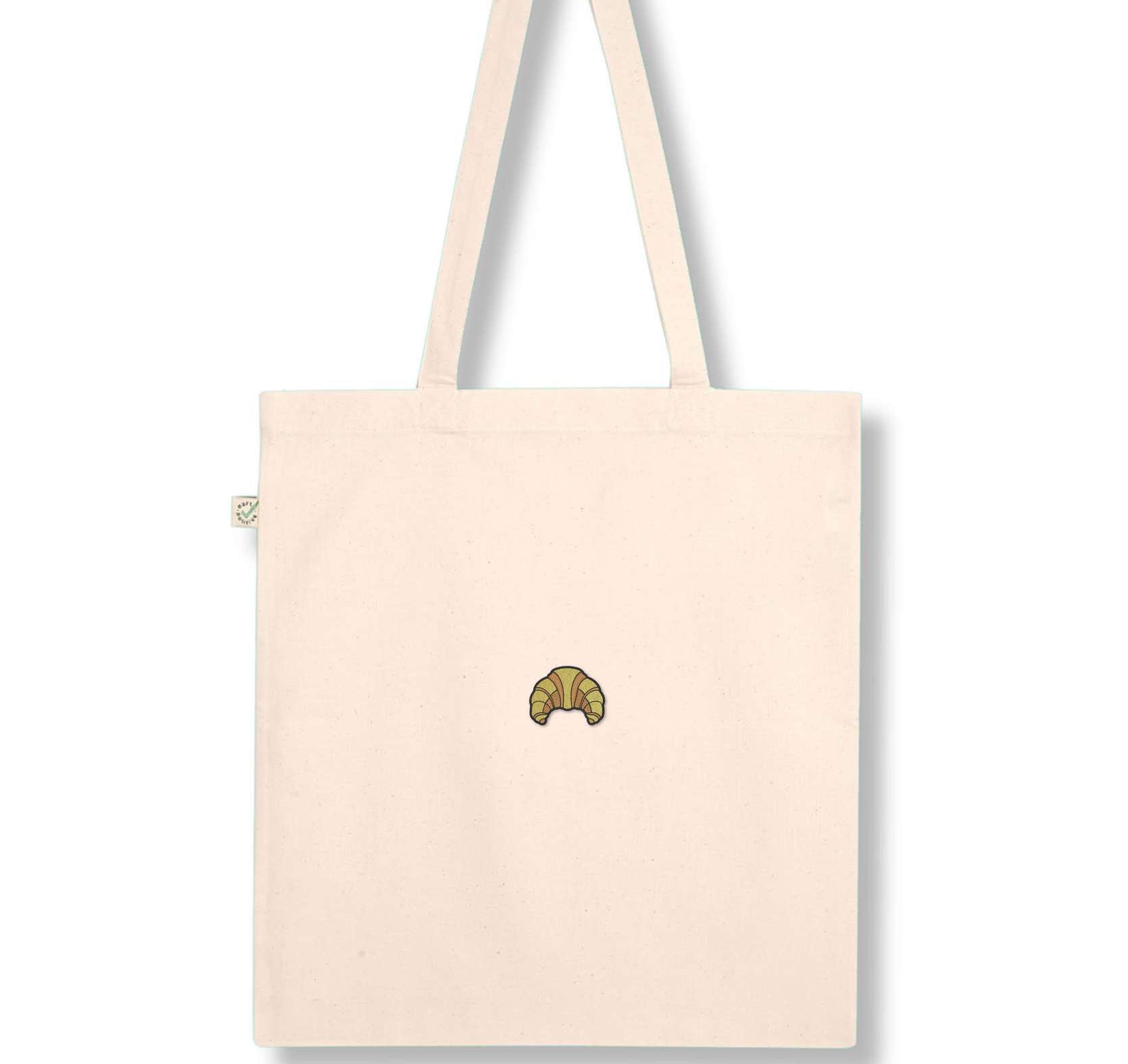 Crossaint | Bestickte Bio Baumwoll Tasche
