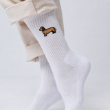 Dackel | Bestickte Bio Baumwoll Socken