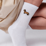 Dackel | Bestickte Bio Baumwoll Socken