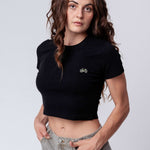 Gravelbike Gruen Crop Top Weiß