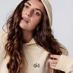 Gravelbike Pink | Bestickter Bio Baumwoll Unisex Hoodie
