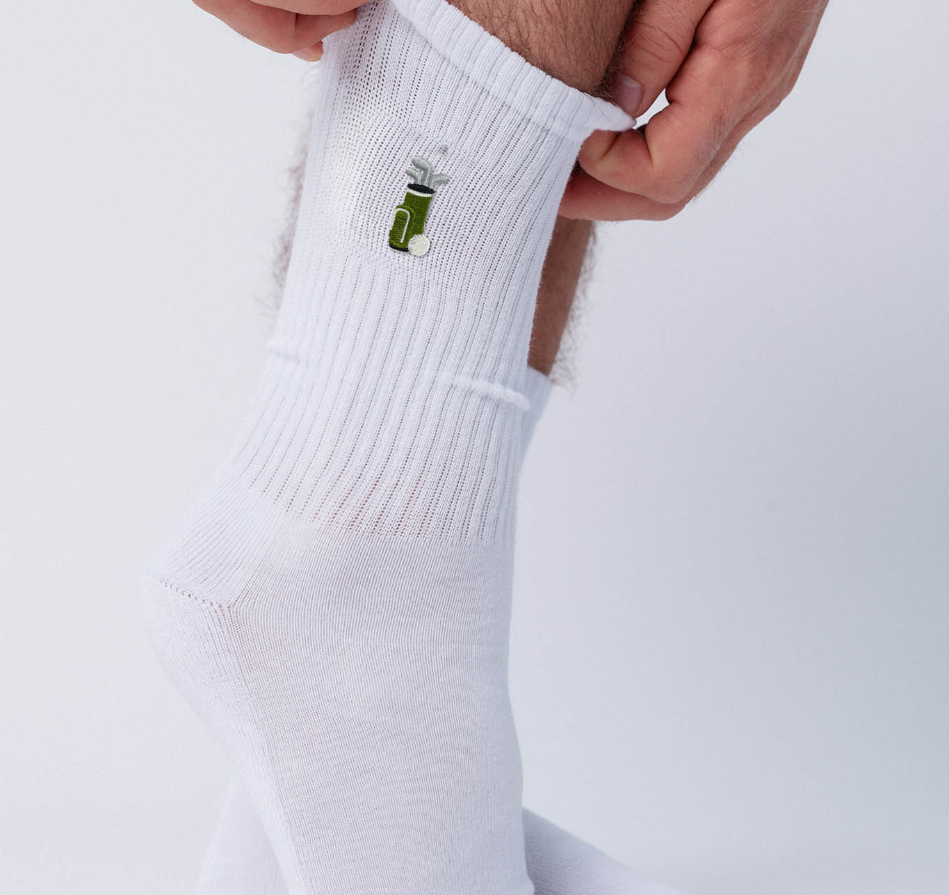 Golfbag Socken Weiß Ansicht 1