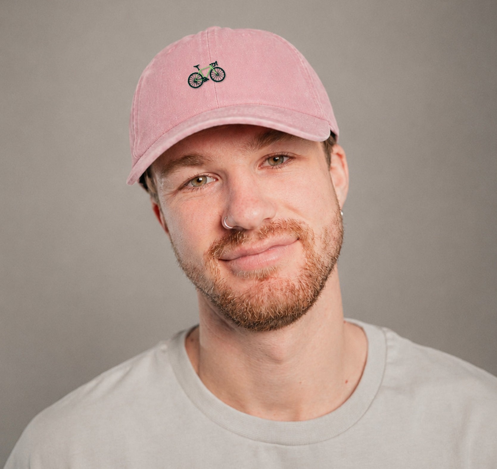 Gravelbike Gruen Vintage Dusty Pink Vintage Cap