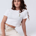 Golf Girl | Besticktes Bio Baumwoll Cropped T-Shirt