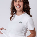 Gravelbike Pink | Besticktes Bio Baumwoll Frauen T-Shirt