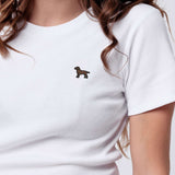 Labrador Braun | Besticktes Bio Baumwoll Cropped T-Shirt