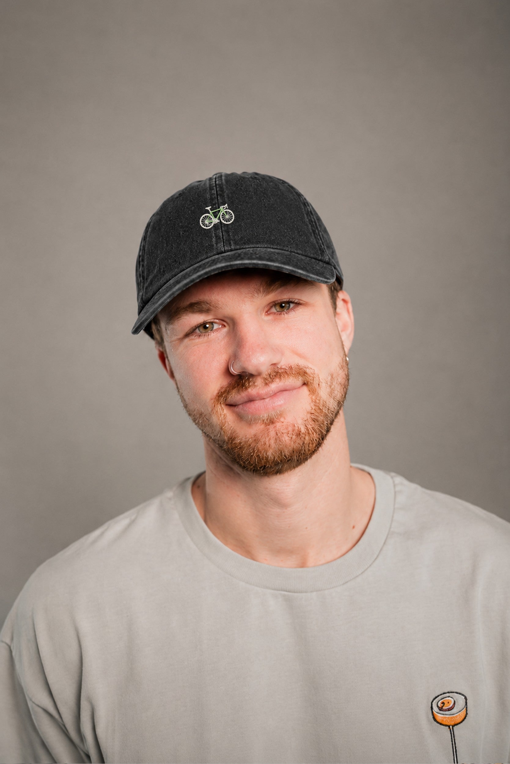 Gravelbike Gruen Vintage Black Vintage Cap