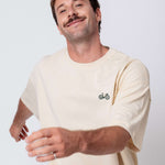 Gravelbike Beige | Heavy Oversized Bio Baumwoll T-Shirt
