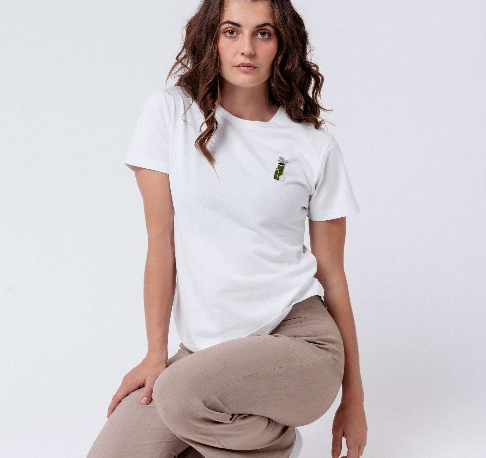 Golfbag T-Shirt Weiß