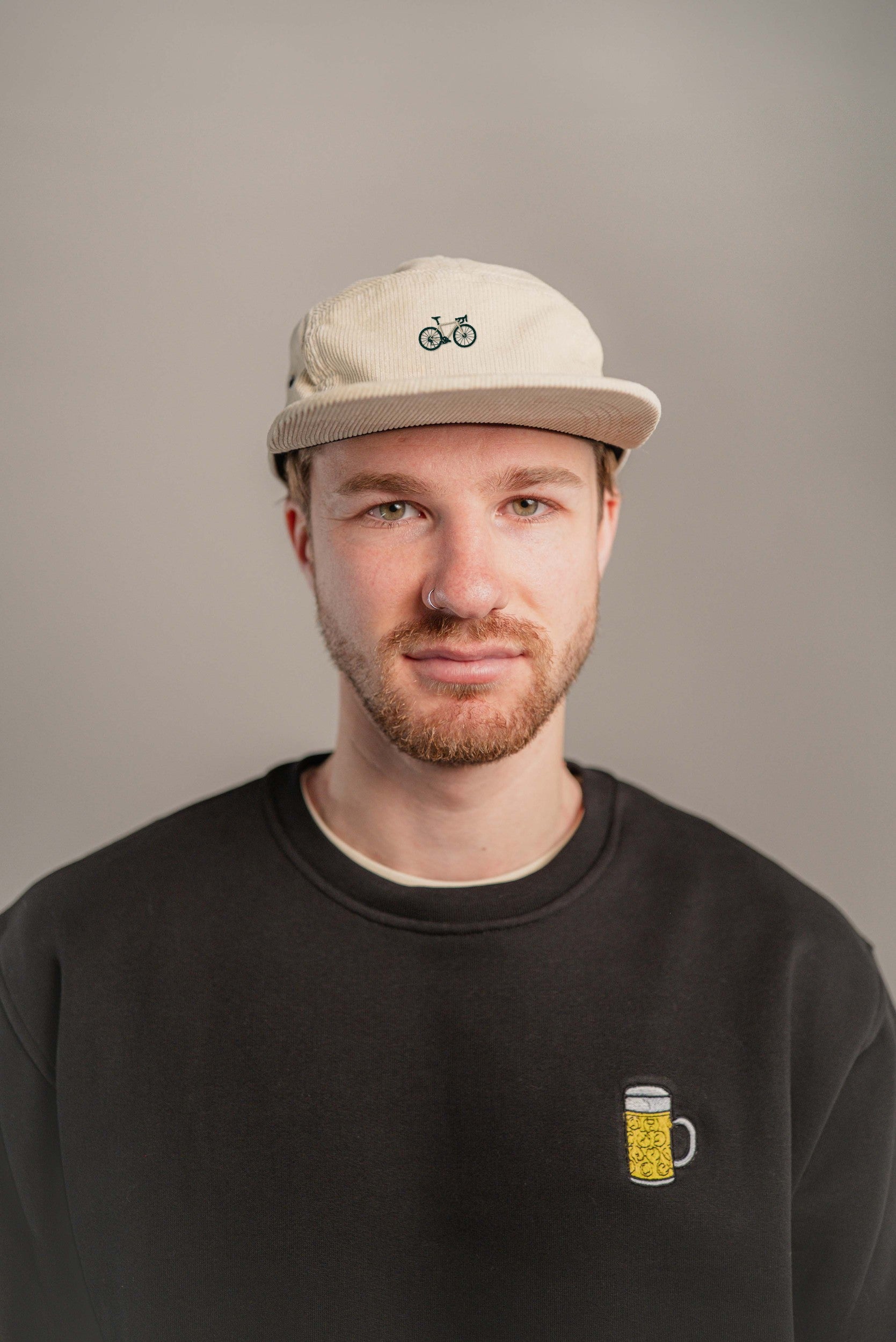 Gravelbike Beige Camper-Cap sand Cord Camper Cap