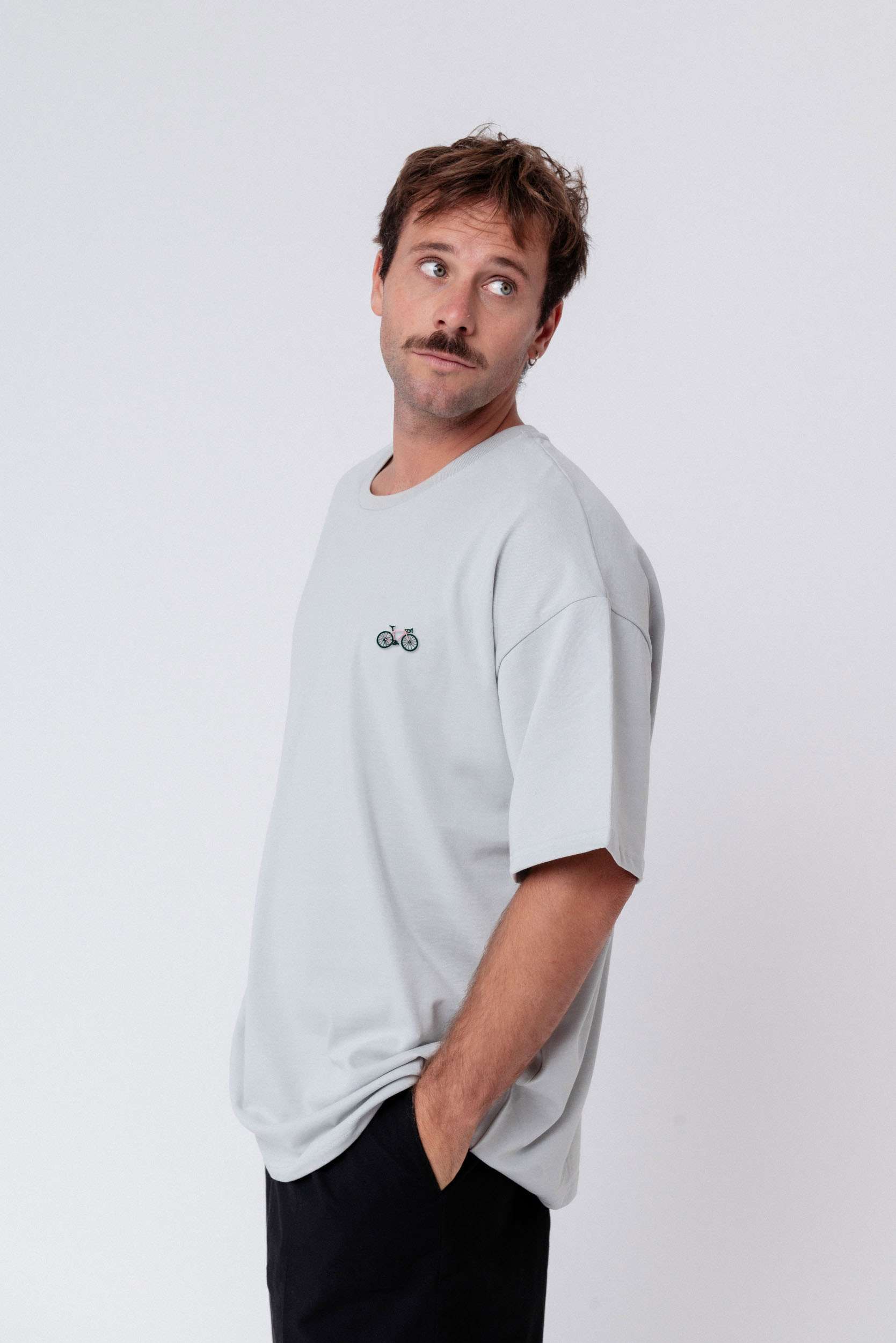 Gravelbike Pink | Heavy Oversized Bio Baumwoll T-Shirt