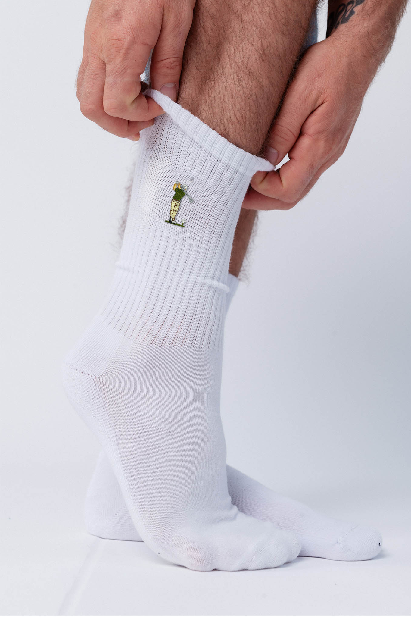 Golf Guy Socken Weiß Ansicht 1