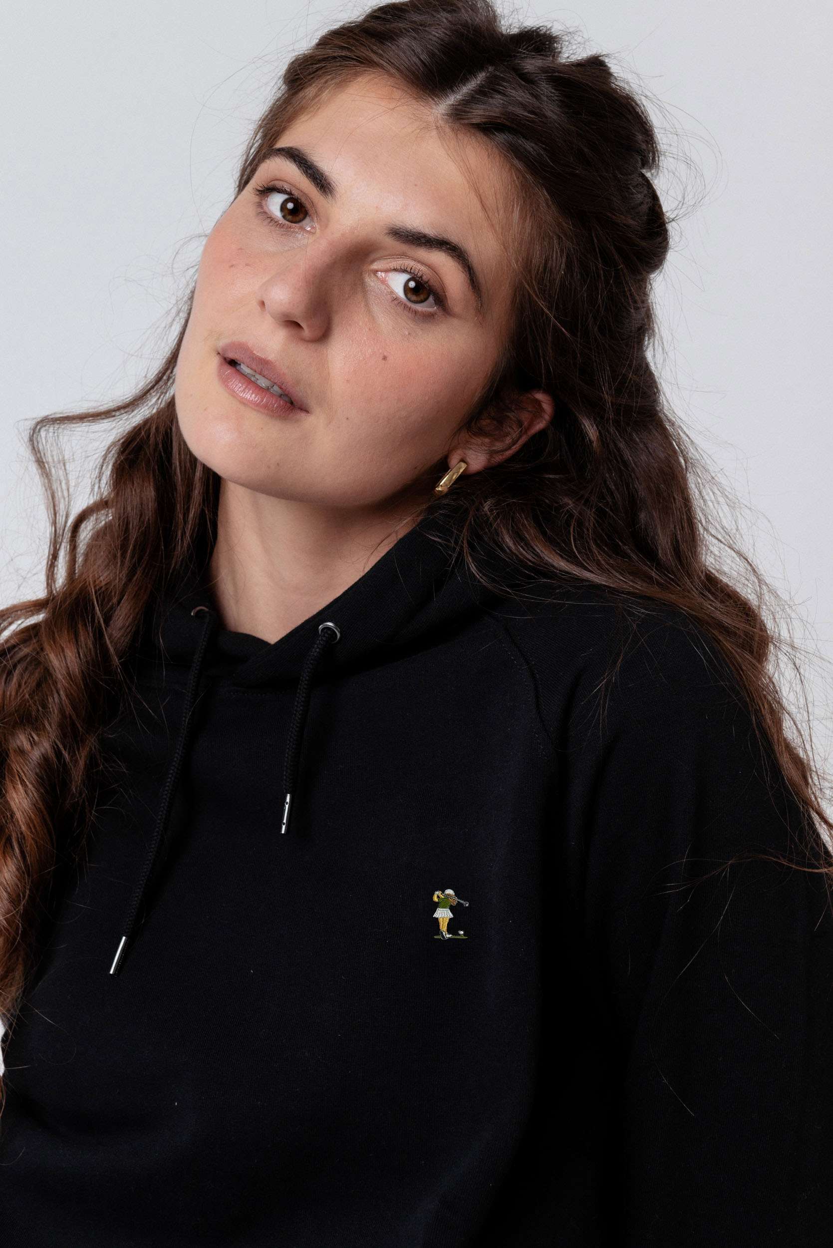 Golf Girl | Bestickter Bio Baumwoll Unisex Hoodie