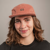Gravelbike Beige Camper-Cap rose Cord Camper Cap