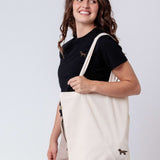 Labrador Braun | Bestickte Bio Baumwoll Tasche