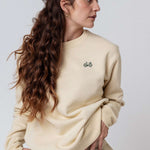 Gravelbike Beige | Besticker Bio Baumwoll Unisex Pullover