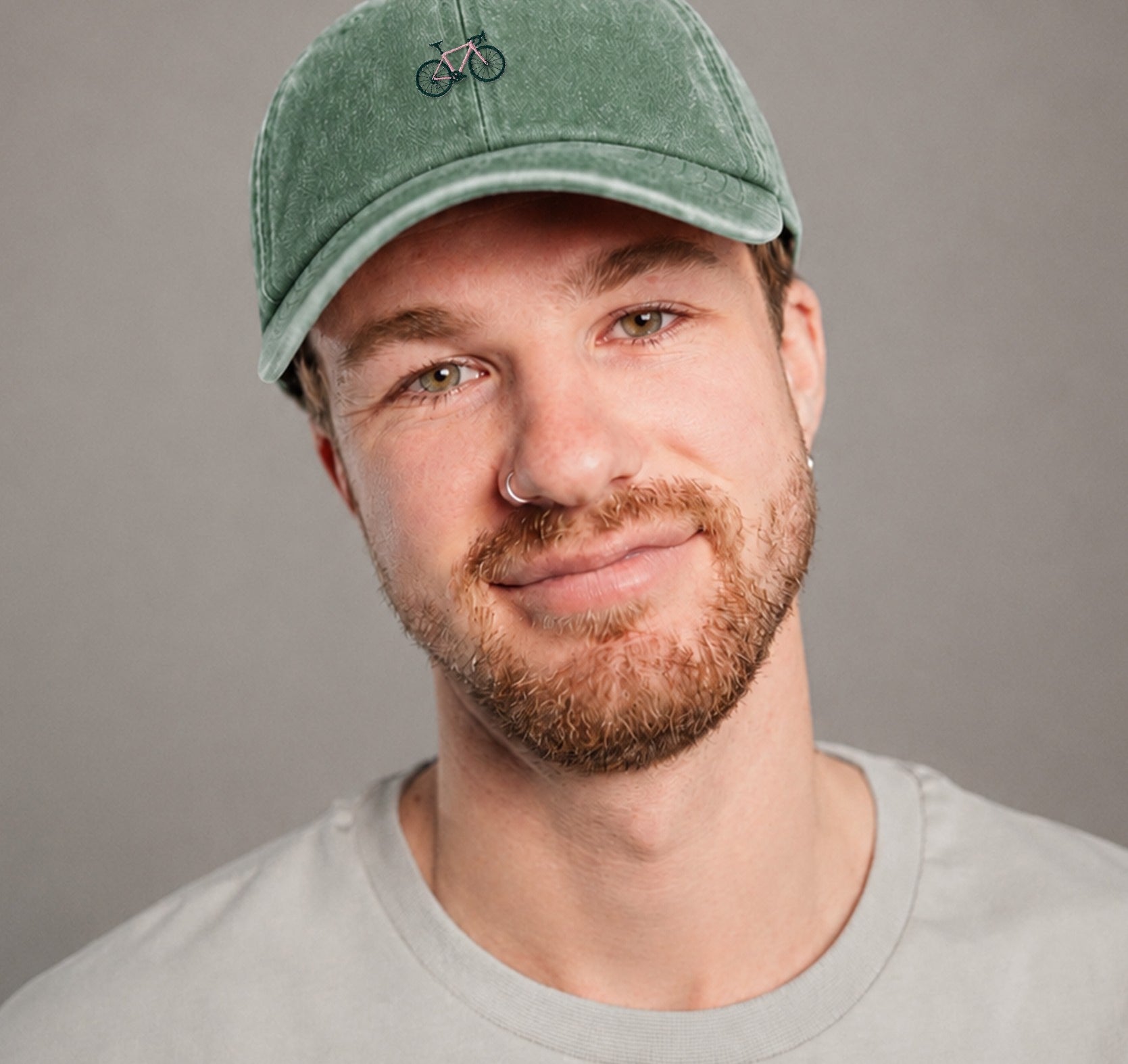 Gravelbike Pink Vintage Bottle Green Vintage Cap