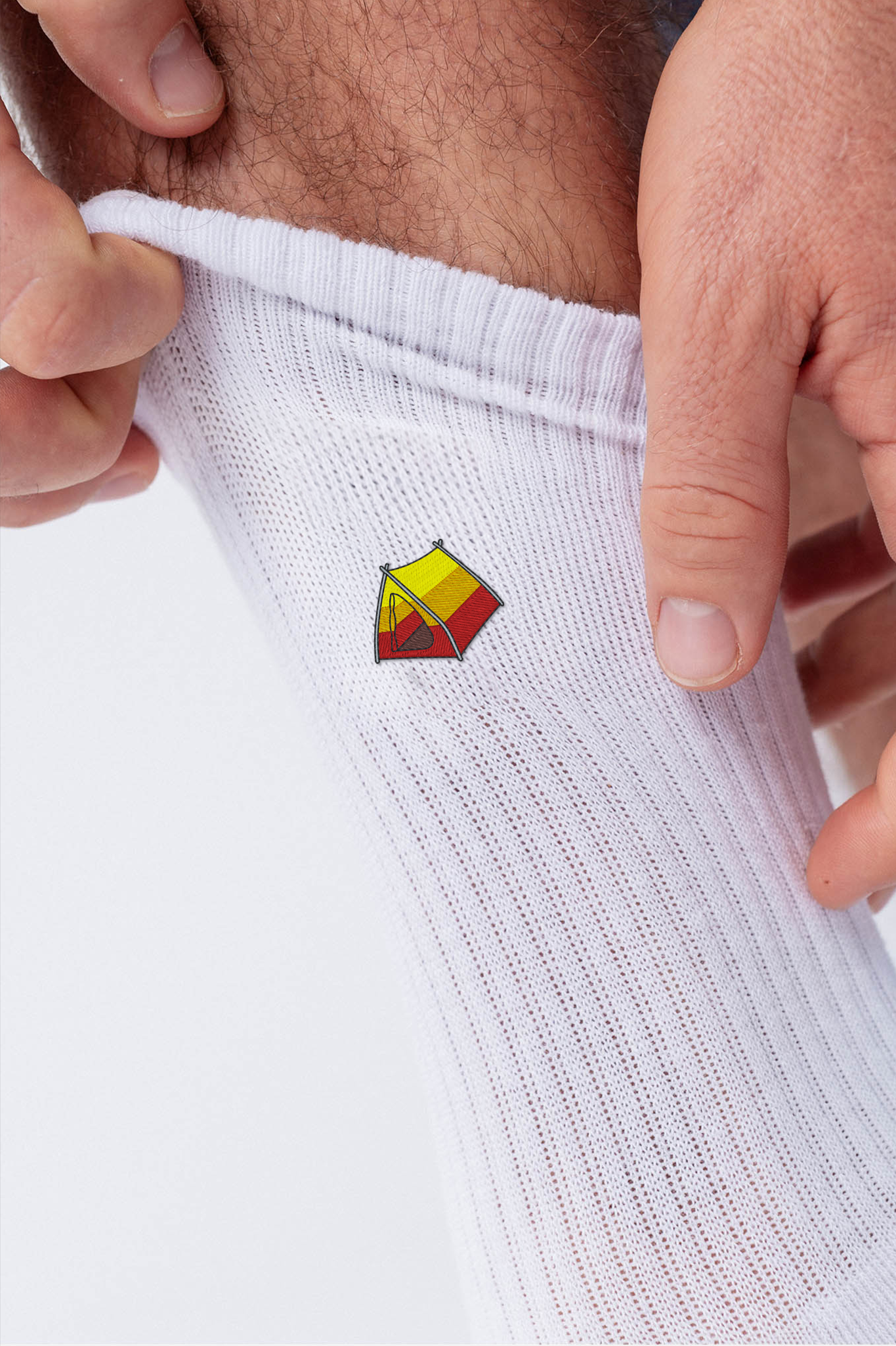 Campingzelt Socken Weiß Ansicht 7