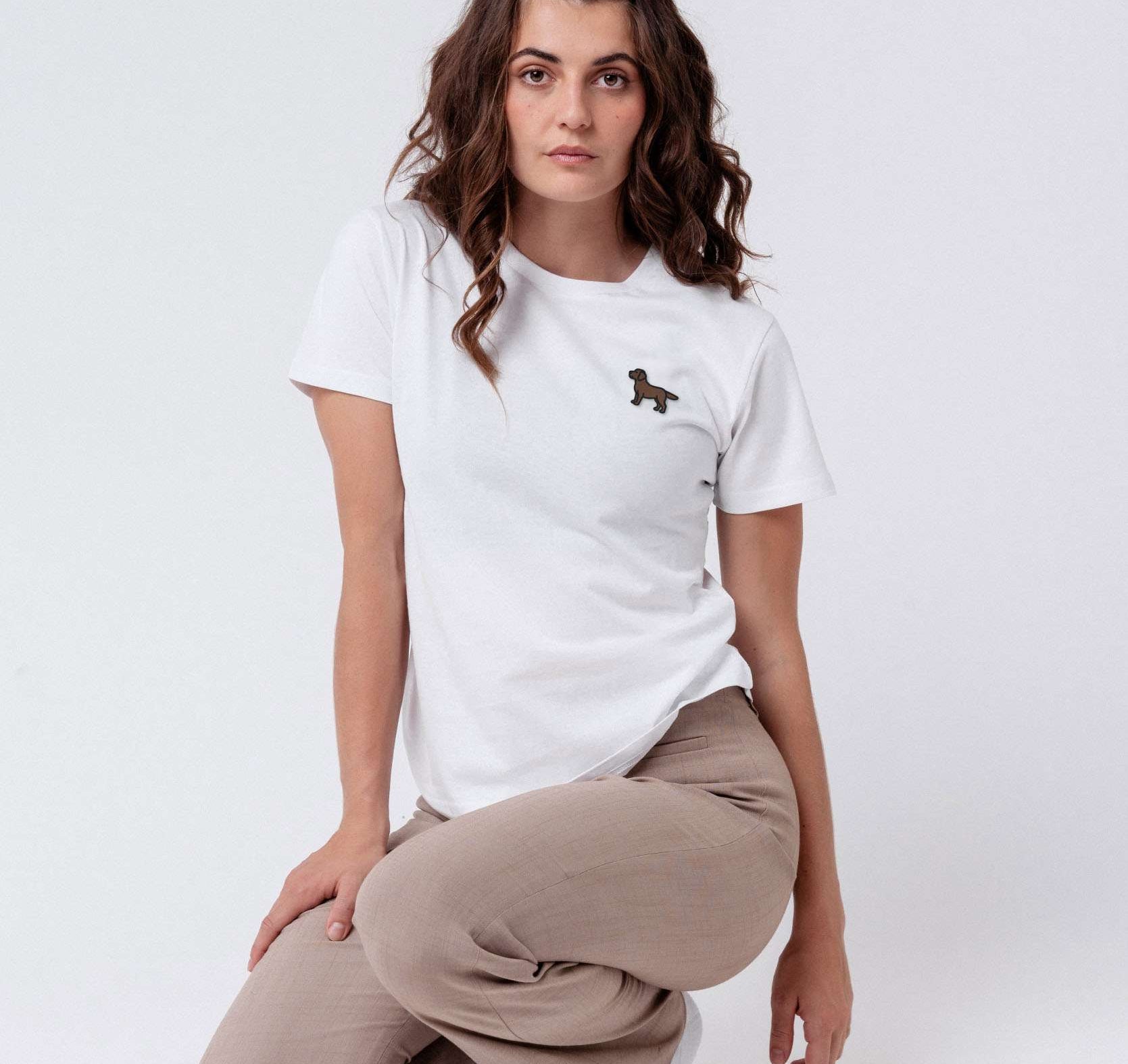 Labrador Braun T-Shirt Weiß