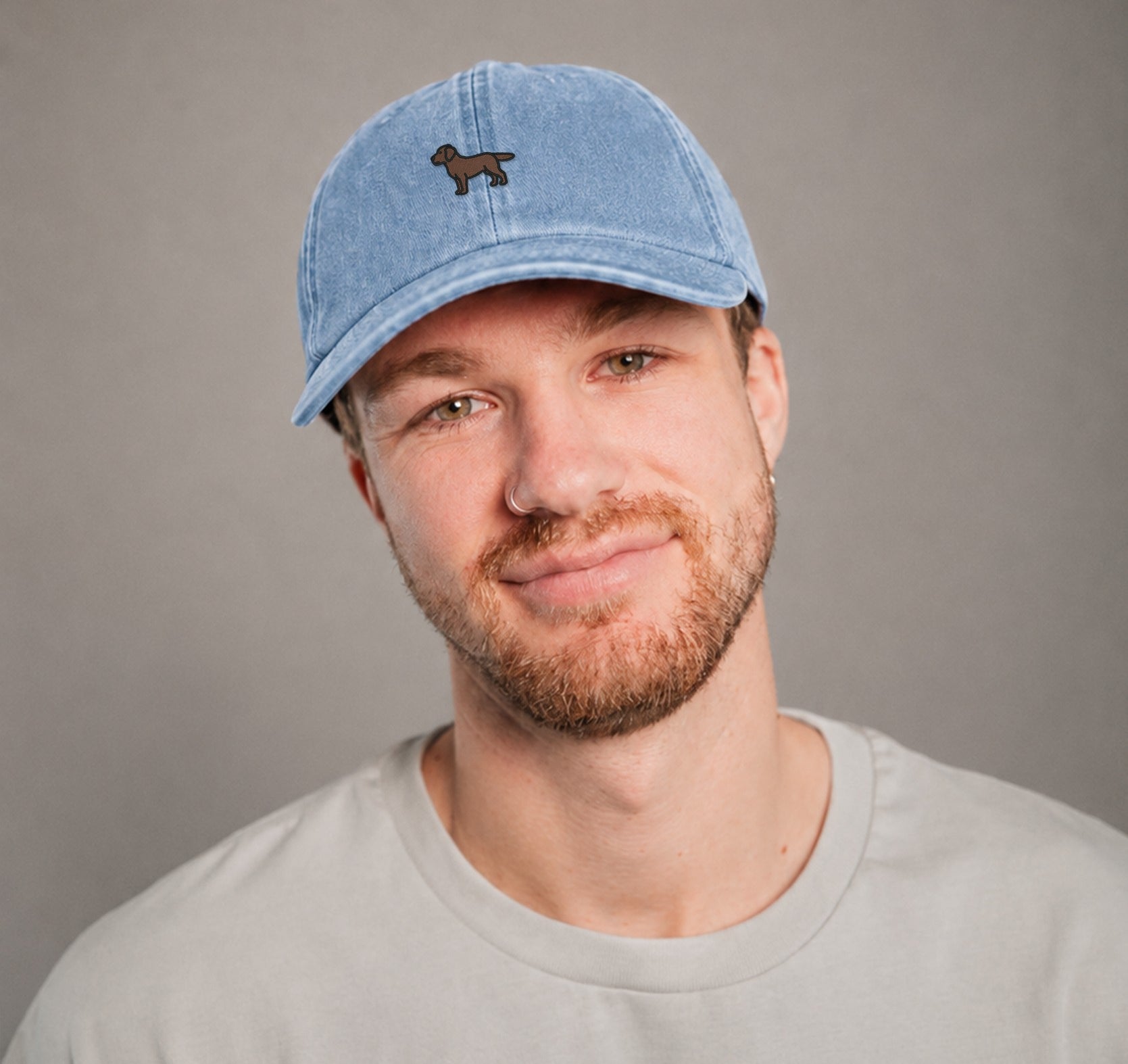 Labrador Braun Vintage Light Denim Vintage Cap