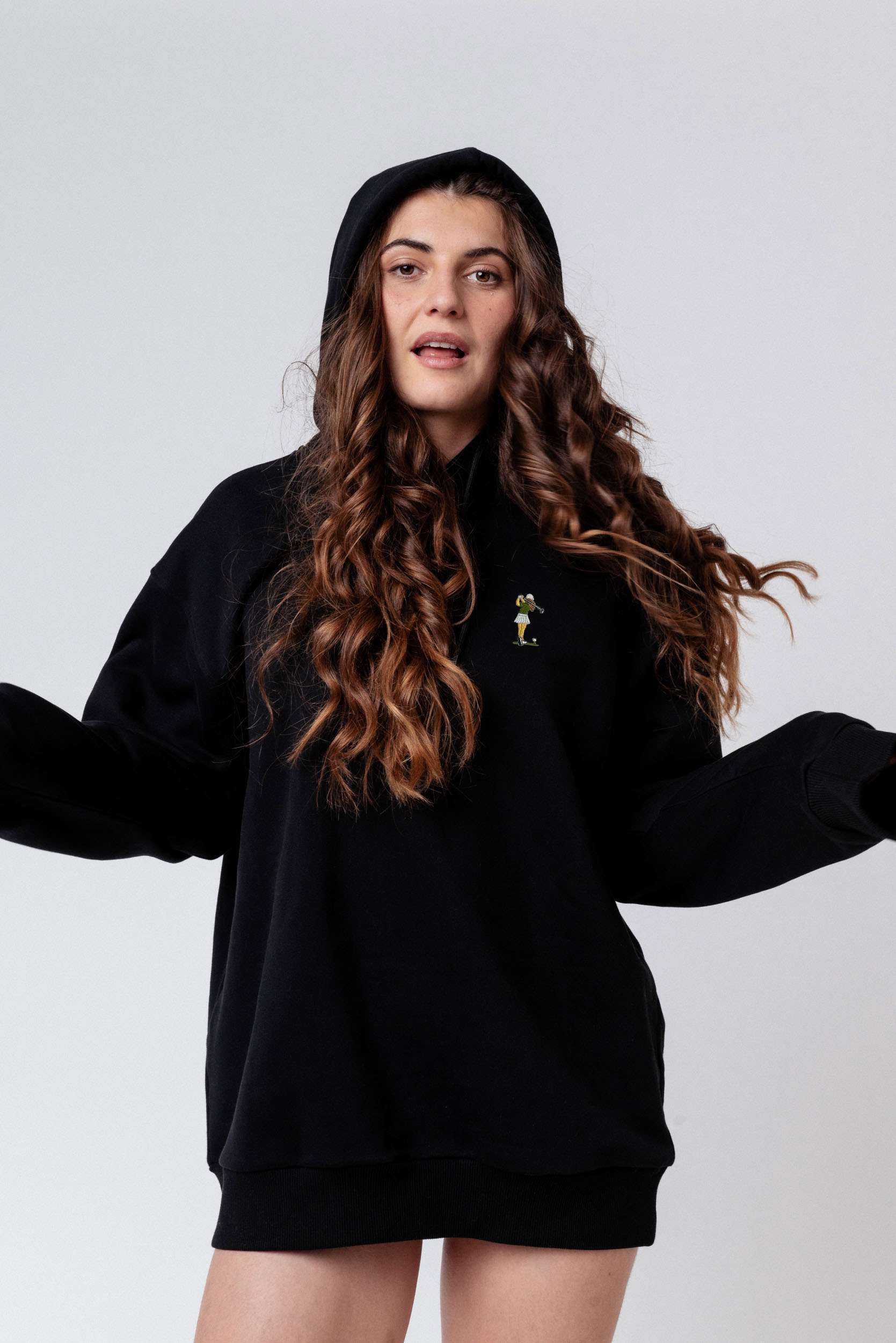 Golf Girl | Bestickter Bio Baumwoll Unisex Hoodie
