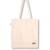 Gravelbike Pink | Bestickte Bio Baumwoll Tasche