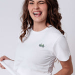Gravelbike Gruen | Besticktes Bio Baumwoll Frauen T-Shirt
