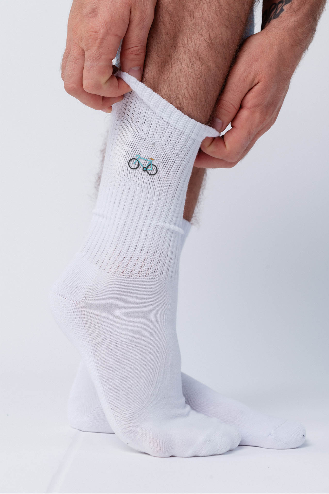 Rennrad Socken Weiß Ansicht 1