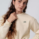 Gravelbike Beige | Besticker Bio Baumwoll Unisex Pullover