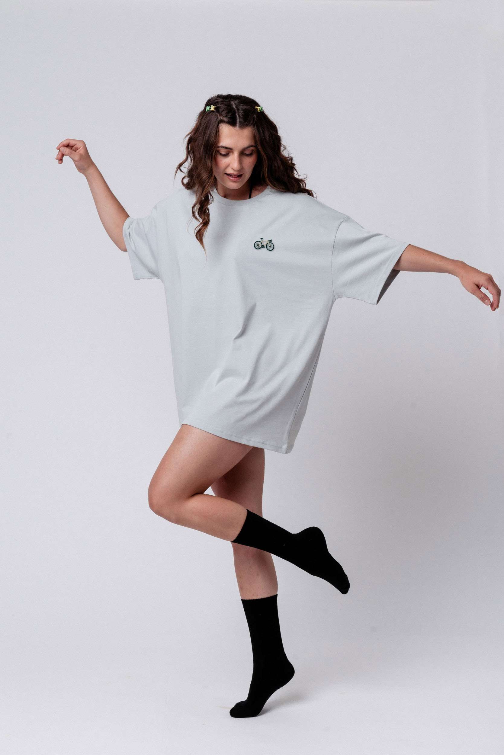 Gravelbike Beige | Heavy Oversized Bio Baumwoll T-Shirt
