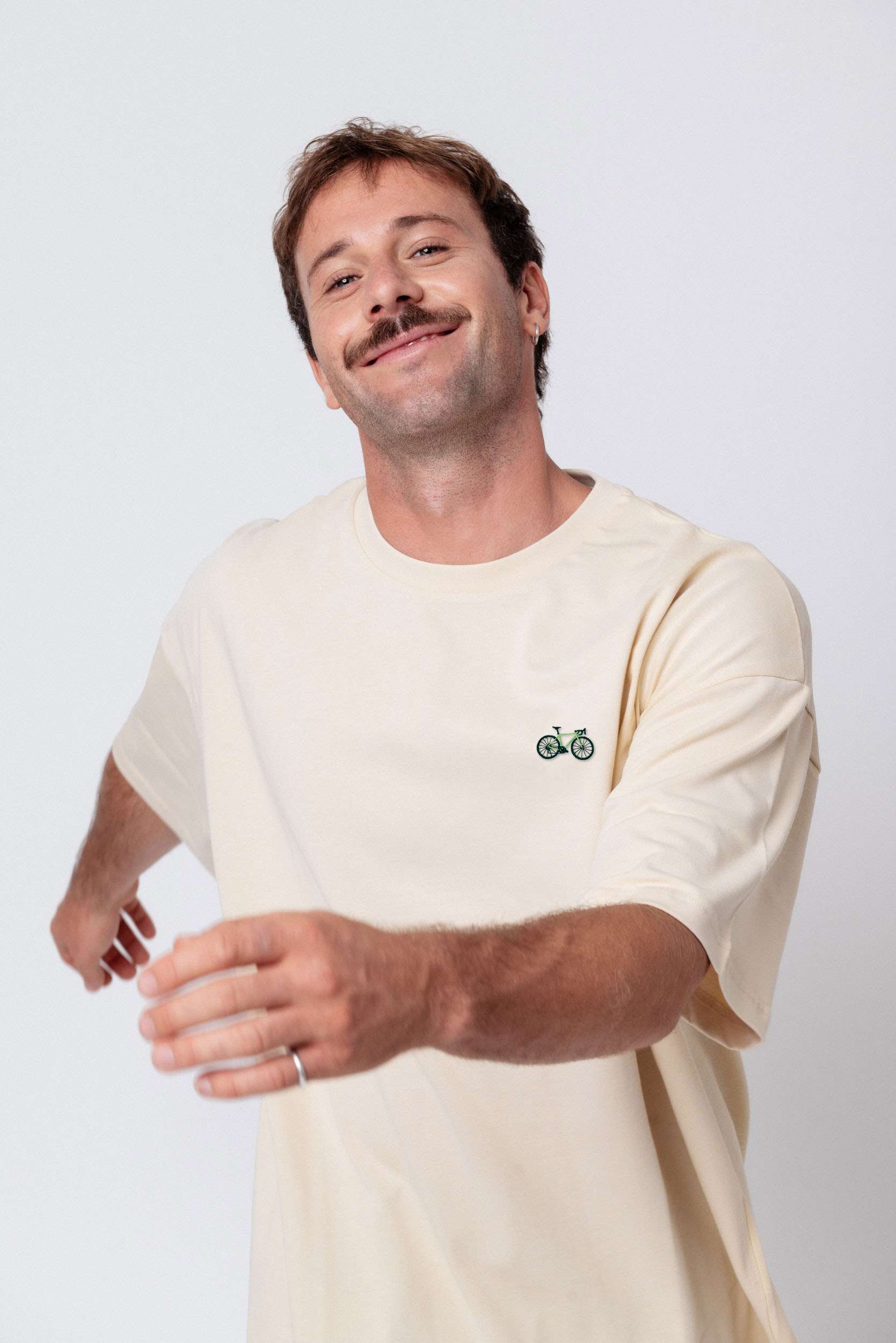 Gravelbike Gruen | Heavy Oversized Bio Baumwoll T-Shirt