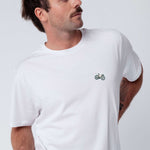 Gravelbike Beige | Besticktes Bio Baumwoll Unisex T-Shirt