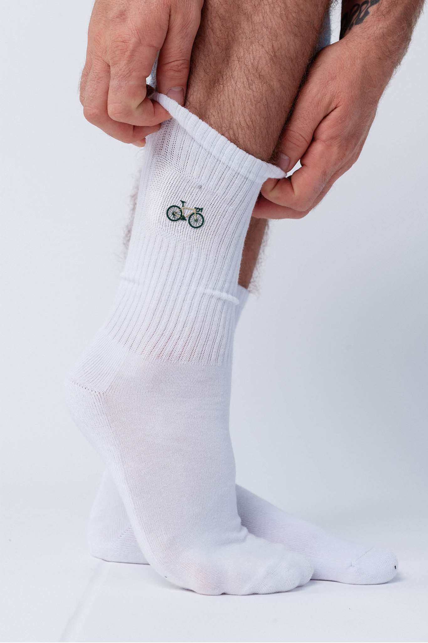 Gravelbike Beige Socken Weiß Ansicht 1