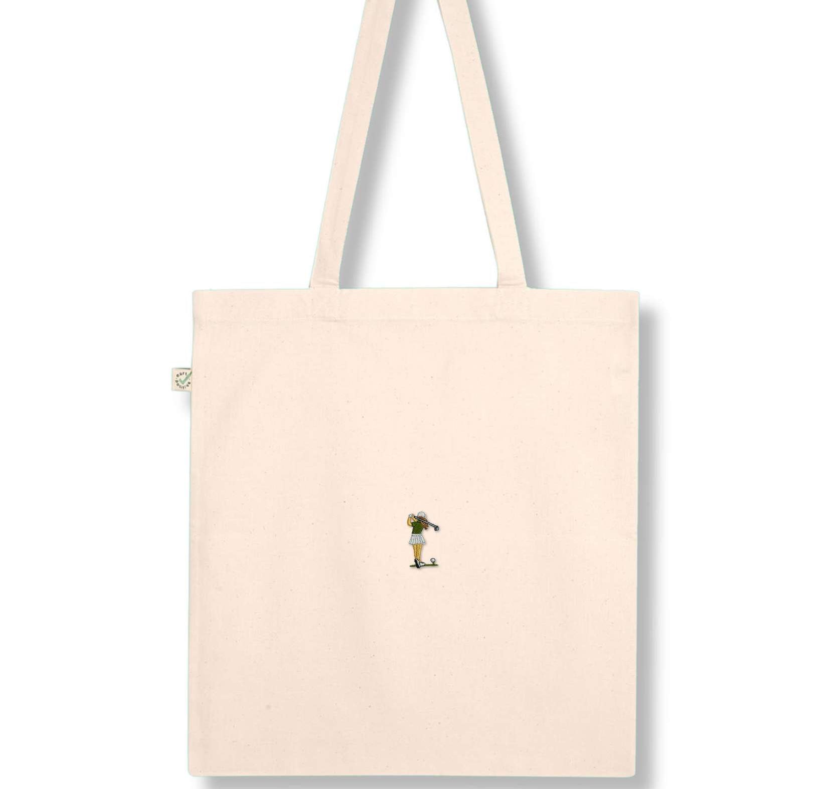 Golf Girl | Bestickte Bio Baumwoll Tasche