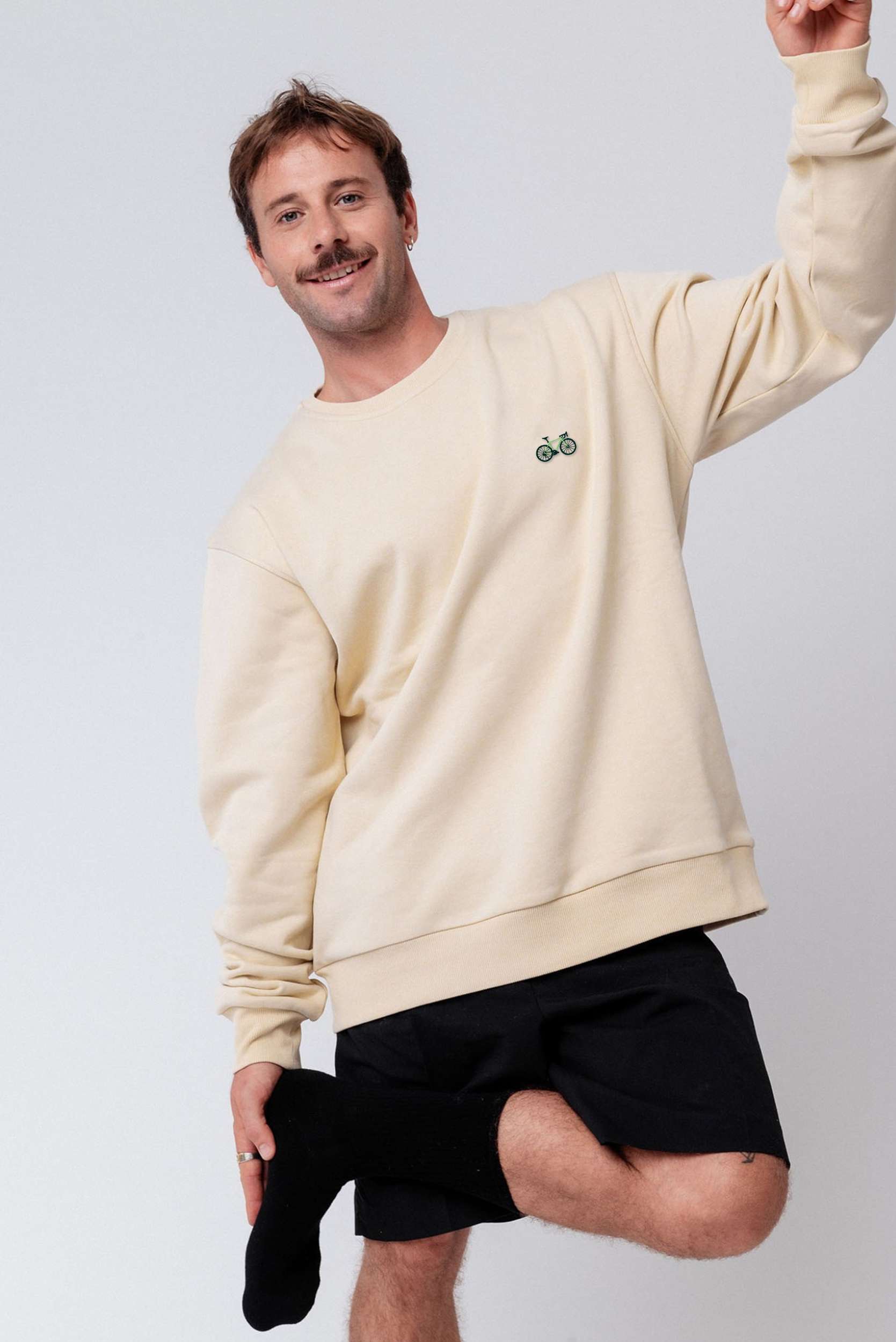 Gravelbike Gruen | Besticker Bio Baumwoll Unisex Pullover