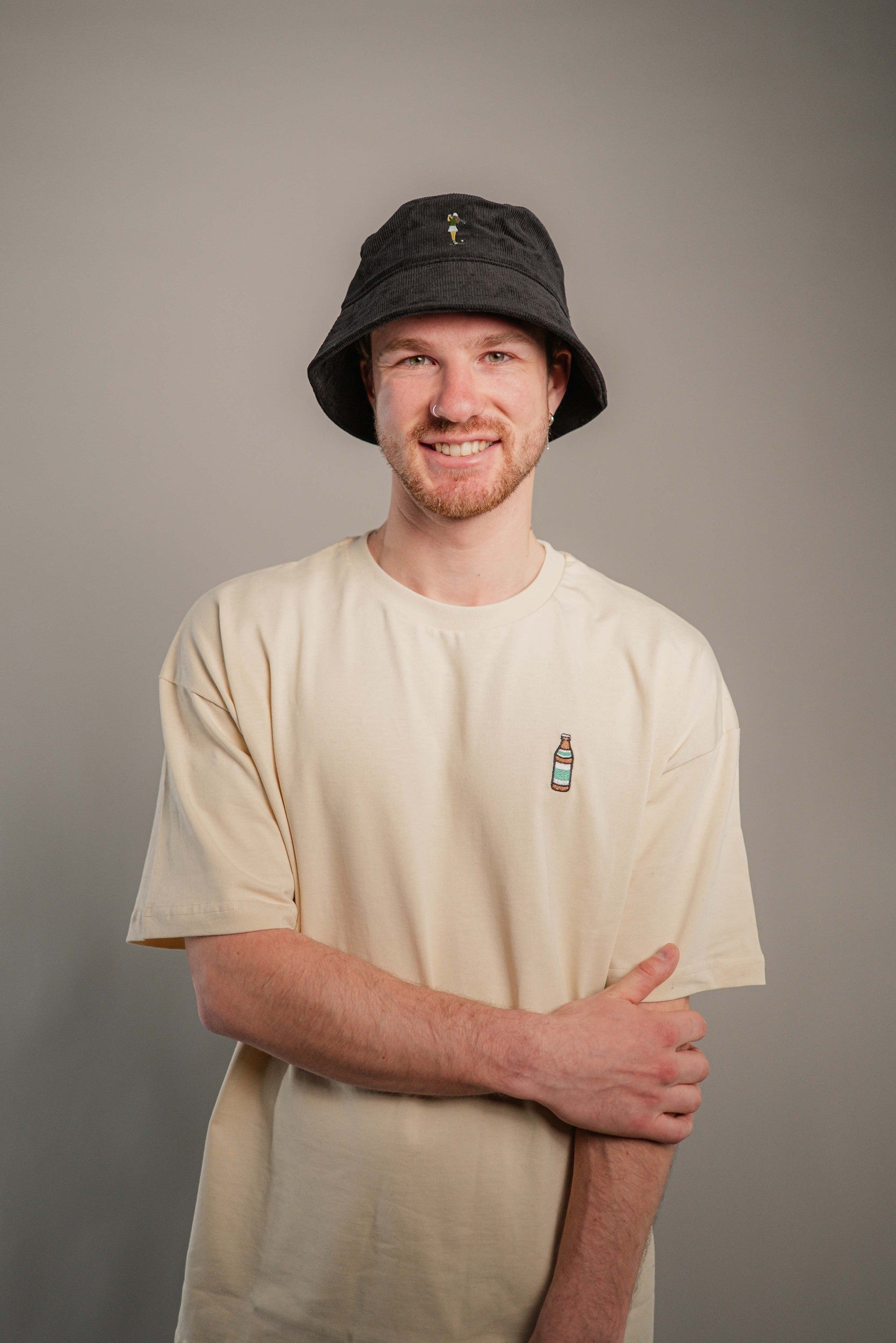 Golf Girl Schwarz Cord Bucket Hat