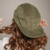 Golf Girl Camper-Cap dunkelgrun Cord Camper Cap