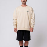 Gravelbike Beige | Besticker Bio Baumwoll Unisex Pullover