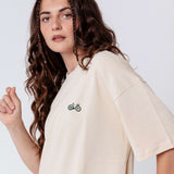 Gravelbike Beige | Heavy Oversized Bio Baumwoll T-Shirt