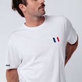 Frankreich | Minimal Flag – Besticktes Bio-Baumwoll Fan Shirt