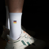 Deutschland | Minimal Flag | Bestickte Bio Baumwoll Fan Socken
