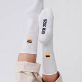 Deutschland | Minimal Flag | Bestickte Bio Baumwoll Fan Socken