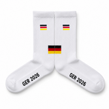 Deutschland | Minimal Flag | Bestickte Bio Baumwoll Fan Socken