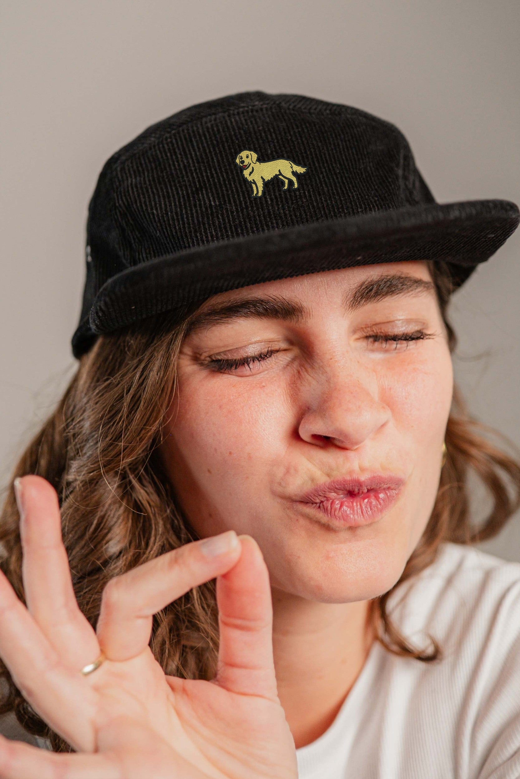 Goldie Cord Camper Cap