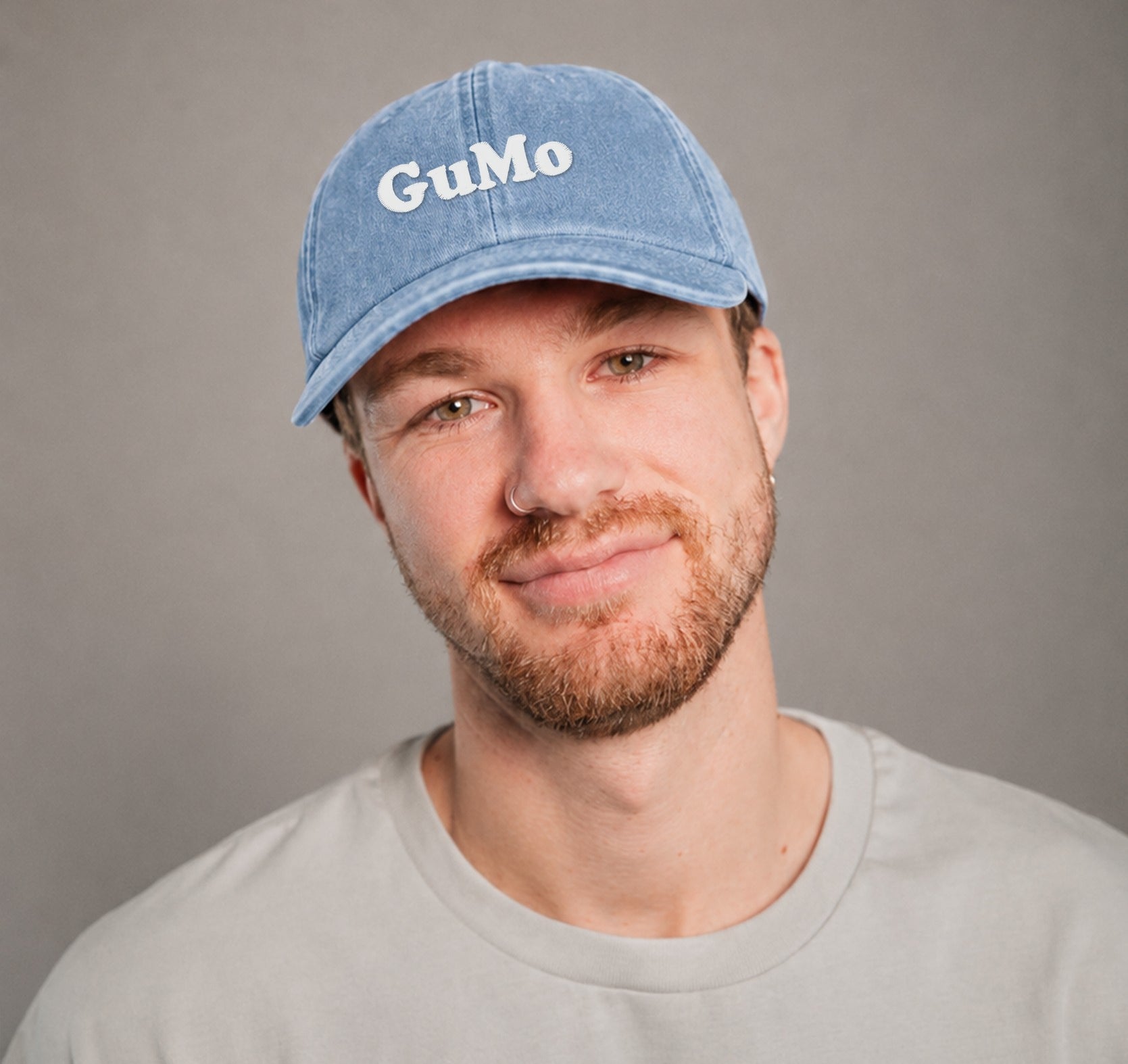 GuMo Vintage Light Denim Vintage Cap