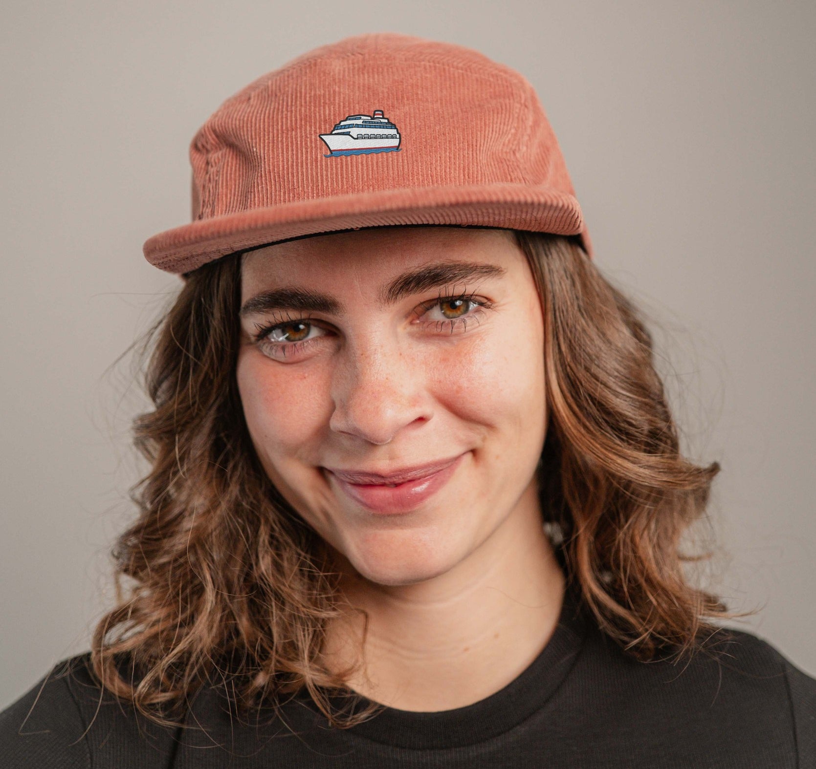 Kreuzfahrtschiff Camper-Cap gruen Cord Camper Cap