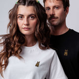 Lederhose T-Shirt Weiß