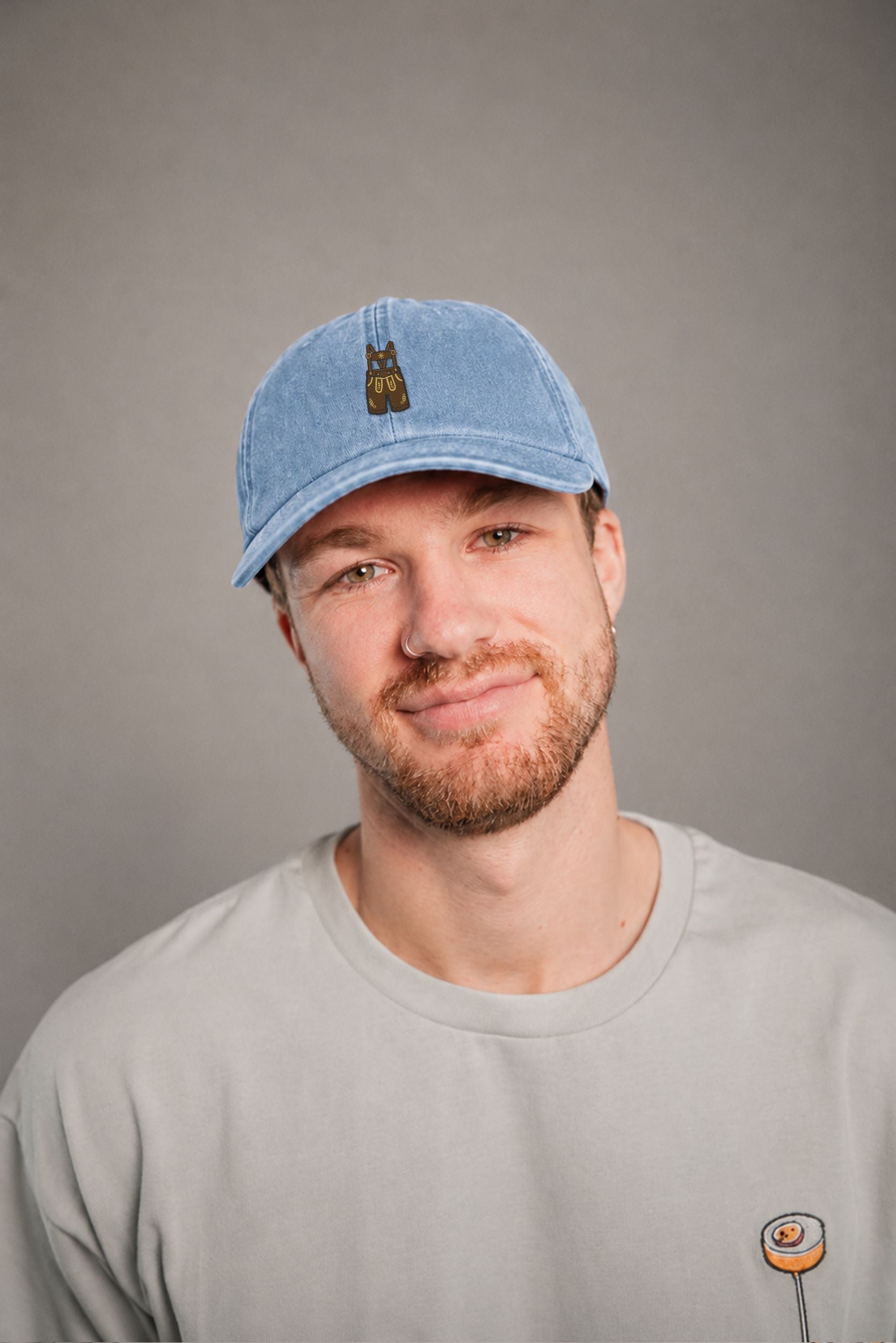 Lederhose Vintage Light Denim Vintage Cap