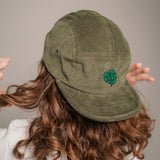 Monstera Camper-Cap dunkelgrun Cord Camper Cap
